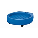 Fassroller, Polyethylen , B 720 x T 800 x H 225 mm, für 200 l Stahlfässer, 220 l Kunststofffässer, bis 300 kg
