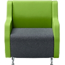 Fauteuil avec dossier bas et accoudoirs lounge FORUM