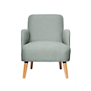 Fauteuil Brooks Paperflow, en bois massif, retro-design, rembourré, revêtement polyester, gris