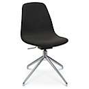 Fauteuil de conférence Topstar Sitness Life 1.1, pivotant/assis réglable en hauteur, sans accoudoirs, L 460 x P 390 x H 480-510 mm, piétement 4 branches, acier chromé &amp; tissu, noir