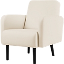 Fauteuil meet by Paperflow LISBOA desinfectiebestendige kunstlederen bekleding wit, voet zwart, B 710 x D 815 x H 830 mm
