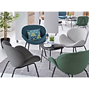 Fauteuil Paperflow SMILE, mousse de polyuréthane, jusqu'à 120 kg, acier &amp; polyester, noir &amp; gris