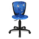 Fauteuil pivotant pour enfant S'cool 3 Football, sans accoudoirs, siège en forme d'auge, bleu/noir