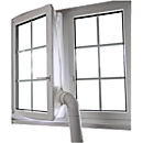 Fensterkit-Abluftzubehör, für Fenster bis 4 m, wasserabweisend, bis 40° waschbar, inkl. Klettband, Polyester, weiß