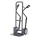 fetra ESD chariot à tubes en acier, avec pelle, poignées de sécurité ESD, gris ardoise, charge max. 300 kg 