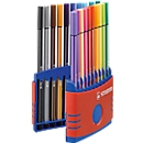 Feutres Pen 68 ColorParade STABILO® dans boîte en plastique, 20 p.