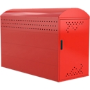 Fietsenhok BikeBox 1 B - B 850 x D 2050 mm - met boogdak - verkeersrood RAL 3020