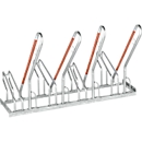 Fietsenrek, 1-zijdig, voor banden tot B 55 mm, B 1400 x D 385 x H 815 mm, staal gegalvaniseerd, 4 parkeerplekken