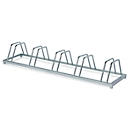 Fietsenrek, aan 2 zijden toegankelijk, voor banden tot 55 mm breed, met 5 parkeervakken, B 1580 x D 390 x H 250 mm, gegalvaniseerd staal