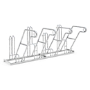Fietsenrek WSM, 1-zijdig, voor banden tot B 55 mm, B 2000 x D 390 x H 800 mm, staal gegalvaniseerd, 4 parkeerplekken