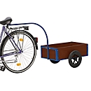Fietskar - met zijwanden - 700 x 425 mm - 150 kg - luchtbanden
