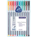 Fineliner Triplus 334 STAEDTLER, mix de 10
