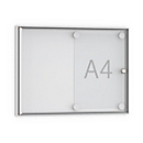 Flach-Schaukasten, spitz, 2 x DIN A4, Acryl-Ganzglastür