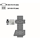 Flaschenhalter seitlich Und Höhenverstellbar für asecos Druckgasflaschenschränke, Stahlblech, lichtgrau, B 350 x T 175 x H 175 mm, bis 75 kg