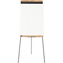 Flipchart Rocada Natural trépied, tableau en acier, cadre imitation bois, trépied