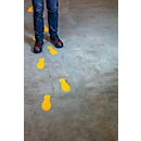 Floor marking Durable, self-adhesive, foot-shaped, for floors, 5 pairs