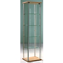 Floor-standing presentation case Forum I, W 430 x D 430 x H 1720 mm
