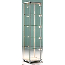 Floor-standing presentation case Forum II, W 430 x D 430 x H 1760 mm