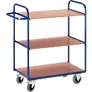 Floor-standing trolley, without walls, 3 levels, 800 x 500 mm