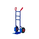Foldable stacker truck, load capacity 200 kg, solid rubber wheels