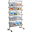 Folderrek, artline 20 x A4, aluminium zilver, geperforeerde legborden