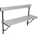 Folding bench, aluminium, L 1200 mm, anthracite (RAL 7016)