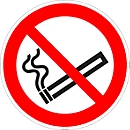 Folie "Rauchen verboten", ø 100 mm, 5 Stück