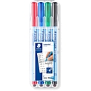 Folienstifte Staedtler Lumocolor® correctable, Linienbreite F, trocken abwischbar, 4 Stück