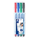 Folienstifte Staedtler Lumocolor® correctable, Linienbreite M, trocken abwischbar, 4 Stück