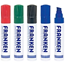 Franken Boardmarker Jumbo Z1909, nachfüllbar, 4 Stück, farblich sortiert, Strichstärke 4 - 12 mm