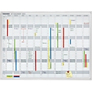 Franken Calendrier annuel JetKalender JK1203, magnétique, plateau de rangement, grand format, L 1200 x H 900 mm, acier & aluminium, blanc