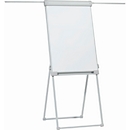 Franken Flipchart PRO Deluxe Standard FC84, soporte de cuatro patas, regulable en altura, magnético, 2 brazos laterales, bandeja, tablero 670 x 950 mm