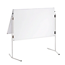 Franken Moderationstafel ECO, 1200 x 750/1500 mm, klappbar, beidseitig, mit Rollen, weiß/Karton