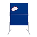 Franken Moderationstafel PRO, klappbar, beidseitig verwendbar, B 1200 x H 1500 mm, Filz, blau, MT880303