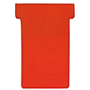 Franken T-cards, for pegboard, size 1, head width 29 mm, foot width 17 mm, height 47 mm, red