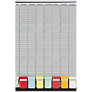 FRANKEN T-chart 7-day weekly planner, 47.4 x 78 cm, 7 supports + 1 index, 35 slots, PV-SET3