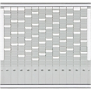 FRANKEN T-kaart jaarplanner, 81,9 x 78 cm, 12 dragers + 2 index, 35 sleuven, PV-SET4
