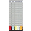 FRANKEN T-Kartentafel 5-Tage Wochenplaner, 31,5 x 78 cm, 5 Träger, 35 Schlitze, PV-SET2