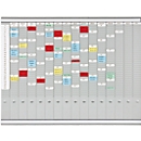 FRANKEN Tableau à cartes T Planificateur annuel pour 15 mois plus index, 100,8 x 100,8 cm, 16 supports, 50 fentes, PV-SET5