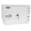 FS 1281 K fireproof cabinet, with key lock, steel, signal white RAL 9003