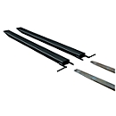 Gabelverlängerung für Flurförderzeuge, offene Ausführung, L 2000 x B 80 x 40 mm, schwarz