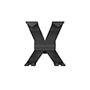 Gancho colgador WGX, An 145 x P 157 x Al 175 mm, estructura fina, aluminio reciclado, negro