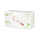 Gants jetables Medi-Inn® PS Nitril White Plus, pour gauche/droite, non poudrés, non stériles, adaptés aux personnes allergiques, taille S, nitrile, blanc, 100 pièces