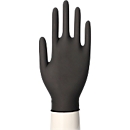 Gants jetables WORK-INN, pour gauche &amp; droite, non poudrés, non stériles, convient pour aliments, taille S, latex naturel, noir, 100 pièces
