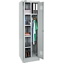 Garderobekast MSG 18505i -staal - B 530 x D 500 x H 1800 mm - draaigrendelslot - lichtgrijs - Schäfer Shop Select 
