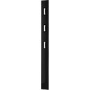 Garderobenpaneel Susanna, Wandmontage, 3 Klapphaken, bis 5 kg, B 150 x T 30 x H 1700 mm, MDF, schwarz