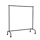 Garderobenständer MAULlimbo, mit Rollen, ausziehbare Seitenarme, B 1510 x T 500 x H 1560 mm, Metall, schwarz