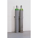 Gasfles wandhouder, staal, B 280 x D 175 x H 60 mm, 1 fles Ø 230 mm, met kettingslot