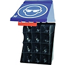 GEBRA Sicherheitsaufbewahrungsbox SecuBox-Maxi 12, ABS, für 12 Brillen, blau, L236xB315xH200 mm, staub- & spritzwassergeschützt