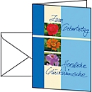 Geburtstagskarte Sigel Trio, A6, vorne mit Motiv, klappbar, geeignet für Drucker/Kopierer, inkl. Umschläge, FSC®-Glanzkarton, 10 Stück